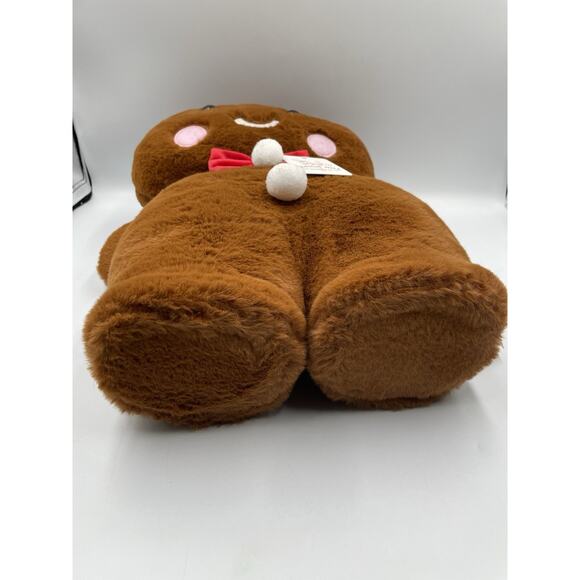 NEW Sleigh Hill Christmas Weighted Gingerbread Man Pillow Plush Greeter VIRAL - Picture 7 of 8